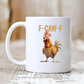 🏆Rebajas relámpago💥Taza divertida con pollo F-Caw-F