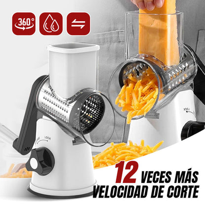 🔥2026 Venta de cocina🔥Rallador manual multifuncional giratorio y picadora 🚀🥕