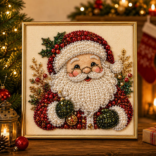 🎨💎Kit de manualidades de Navidad para crear un cuadro de diamantes con perlas