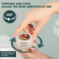 ❄️💨Mini ventilador portátil con clip giratorio de 360°
