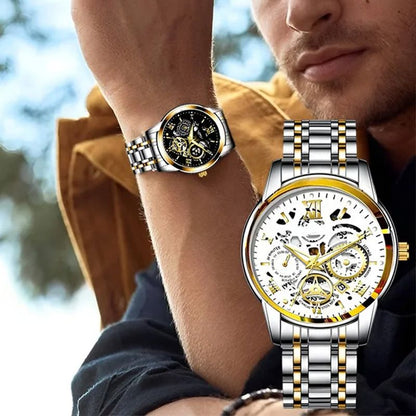 🎄Rebajas de Navidad 41 % DE DESCUENTO🔥Reloj mecánico automático esqueleto sumergible para hombre