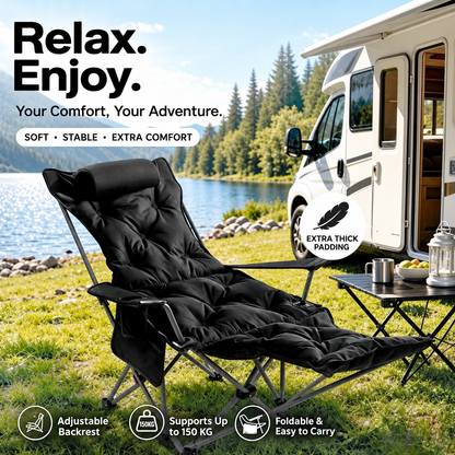 🏕️✨Silla plegable, portátil y ajustable para uso al aire libre: ligera, resistente y versátil