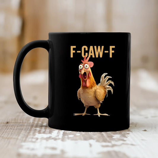 🏆Rebajas relámpago💥Taza divertida con pollo F-Caw-F