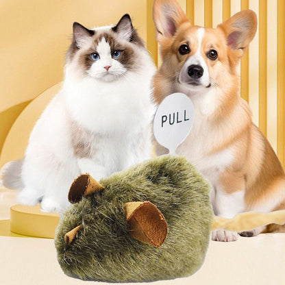 Juguete de peluche para gatos con forma de ratón y sonido