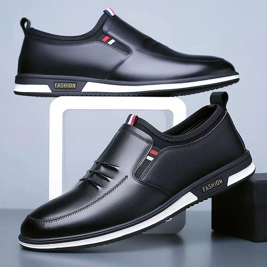 2024 Zapatos casual de piel para hombre