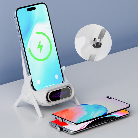 📱 42% DE DESCUENTO ! ✨ Soporte de Teléfono con Cargador Rápido Inalámbrico - Ajuste Universal y Rotación 360°, Ideal para Viajes u Oficina 🚗📦