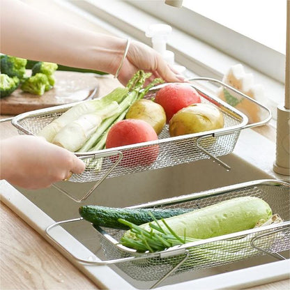 Escurridor de platos extensible para colocar sobre el fregadero