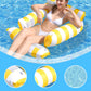 Sillón flotante inflable con rayas para piscina