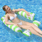 Sillón flotante inflable con rayas para piscina