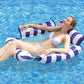 Sillón flotante inflable con rayas para piscina