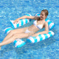 Sillón flotante inflable con rayas para piscina