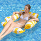 Sillón flotante inflable con rayas para piscina