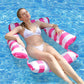 Sillón flotante inflable con rayas para piscina