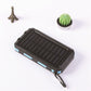 Banco de Energía Portátil de 20000mAh con Cargador Solar y Linterna LED.