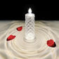 Velas LED de cristal: románticas luces nocturnas de mesa