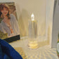 Velas LED de cristal: románticas luces nocturnas de mesa