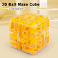 Divertido rompecabezas de cubo rodante con laberinto en 3D