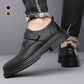 Zapatos Transpirables de Cuero PU para Hombre, Estilo Retro con Suela Blanda