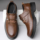 Zapatos Transpirables de Cuero PU para Hombre, Estilo Retro con Suela Blanda