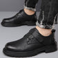 Zapatos Transpirables de Cuero PU para Hombre, Estilo Retro con Suela Blanda