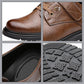 Zapatos Transpirables de Cuero PU para Hombre, Estilo Retro con Suela Blanda
