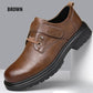 Zapatos Transpirables de Cuero PU para Hombre, Estilo Retro con Suela Blanda
