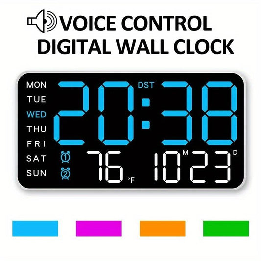 🕒Reloj de pared digital LED decorativo multifuncional, el reloj digital sin límites para el hogar moderno.