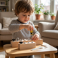 Tablero de tornillos Montessori de madera con destornillado