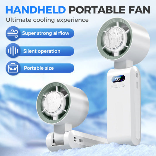 Ventilador portátil de mano con nevera portátil
