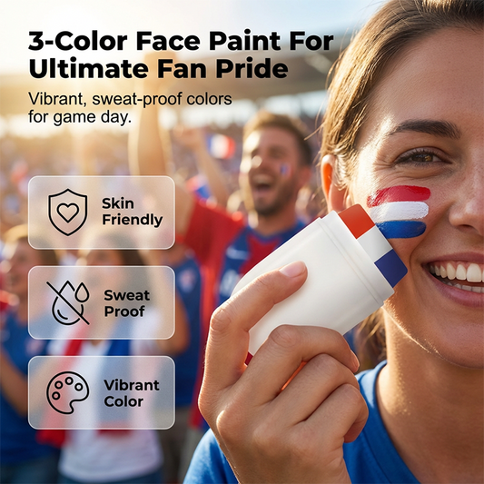 Barra de pintura facial con los colores de la bandera para el Mundial