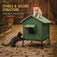 🐱Casita elevada para gatos de exterior – impermeable, aislada y plegable. Refugio resistente a la intemperie! 🌧️✨