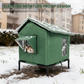 🐱Casita elevada para gatos de exterior – impermeable, aislada y plegable. Refugio resistente a la intemperie! 🌧️✨