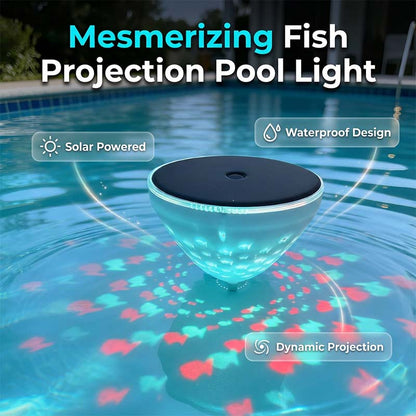 🌊✨ Luz Solar Flotante para Piscina – Proyección Mágica de Peces y Ambiente Relajante 💡