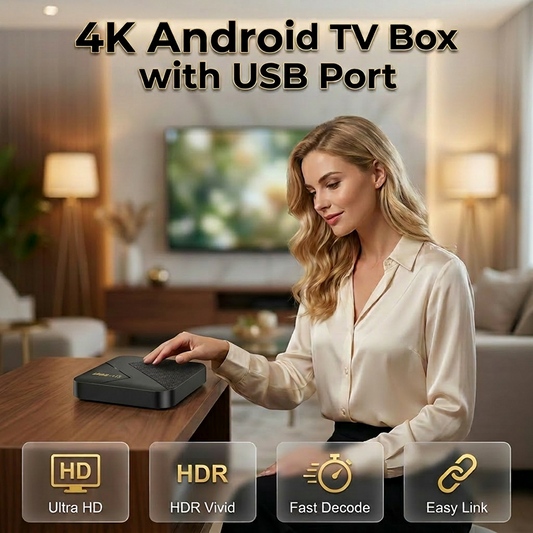 🍿 Dispositivo Android TV inteligente con Bluetooth — Disfruta de Netflix, Prime y BBC iPlayer en 4K