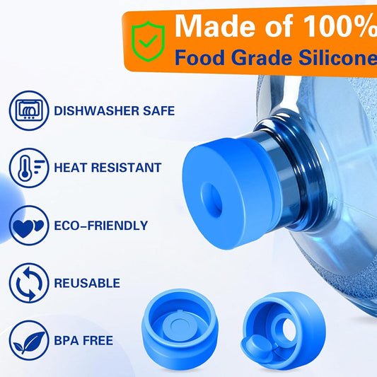 Tapa de silicona para botellas de agua reutilizables