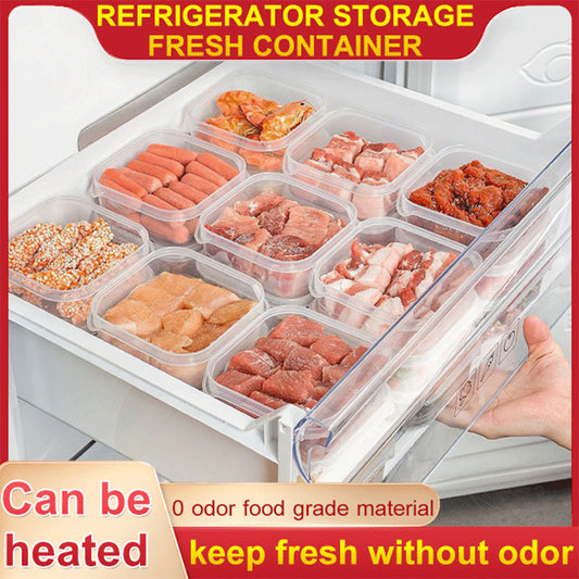 Contenedor de almacenamiento de carne fresca y congelada para refrigerador