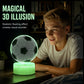 ⚽ Luz nocturna Glow Soccer | Ilusión holográfica en 3D | Cambio dinámico de colores RGB | LED que no daña la vista | Control táctil y a distancia 🌈✨