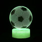⚽ Luz nocturna Glow Soccer | Ilusión holográfica en 3D | Cambio dinámico de colores RGB | LED que no daña la vista | Control táctil y a distancia 🌈✨
