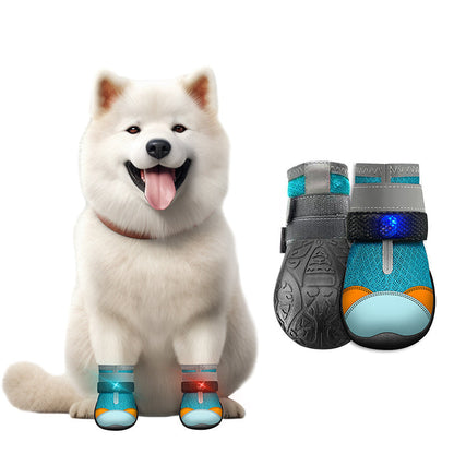 Zapatos Perro Malla Transpirable – Diseño Luminoso, Protege sus Patitas de Nieve, Calor y Asfalto 🐶✨