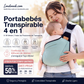 🎉👶 Portabebés transpirable 4 en 1 – Para 0-36 meses, uso en posición delantera/trasera, orientado hacia adentro/hacia afuera – ¡Comodidad de manos libres para padres y bebés! ✨