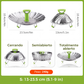 Cesta de vapor extensible de acero inoxidable