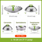 Cesta de vapor extensible de acero inoxidable