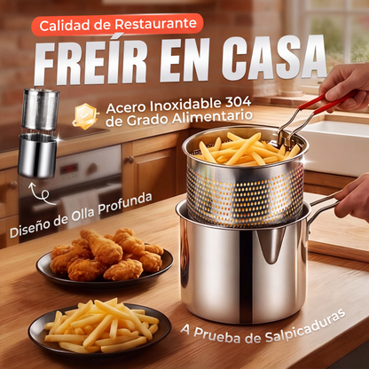 🔥Freidora multifuncional de acero inoxidable 304