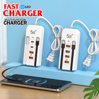 Estación de carga de escritorio USB con múltiples puertos