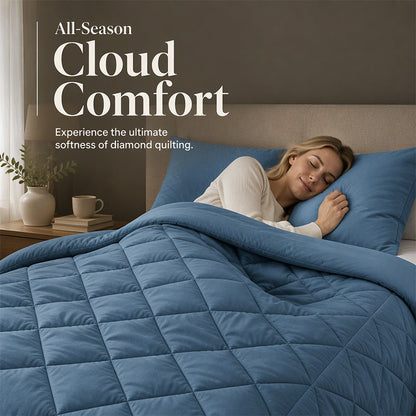 🛏️✨Juego de edredón acolchado de 3 piezas con fundas