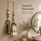 🏠 Perchero decorativo para toallas con cuentas y aro de madera