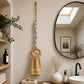 🏠 Perchero decorativo para toallas con cuentas y aro de madera