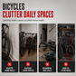 Soporte plegable de piso para bicicletas con doble poste y forma de U, para exhibir bicicletas de carretera y de montaña