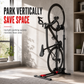 Soporte plegable de piso para bicicletas con doble poste y forma de U, para exhibir bicicletas de carretera y de montaña