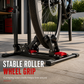 Soporte plegable de piso para bicicletas con doble poste y forma de U, para exhibir bicicletas de carretera y de montaña